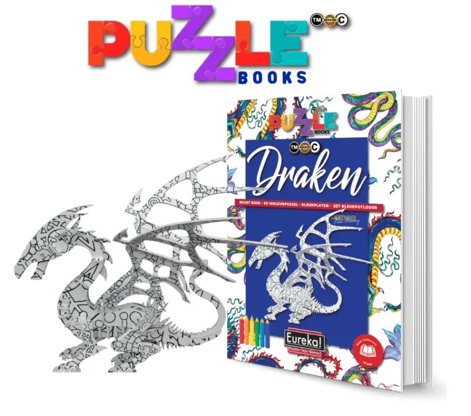 Eureka Puzzelboek 3D Draken