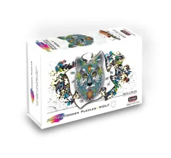 Eureka Regenboog Houten Puzzel Wolf