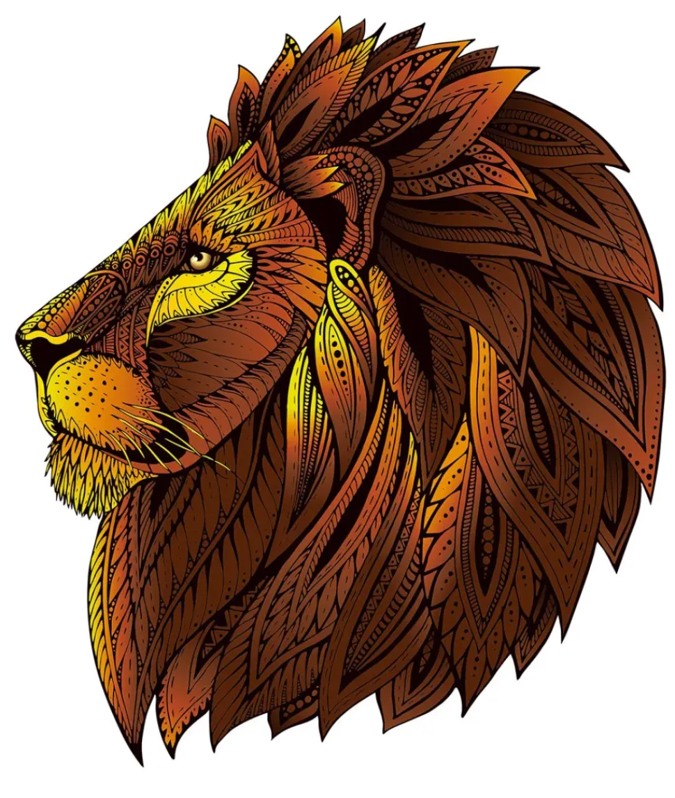 Eureka Regenboog Houten Puzzel Leeuw