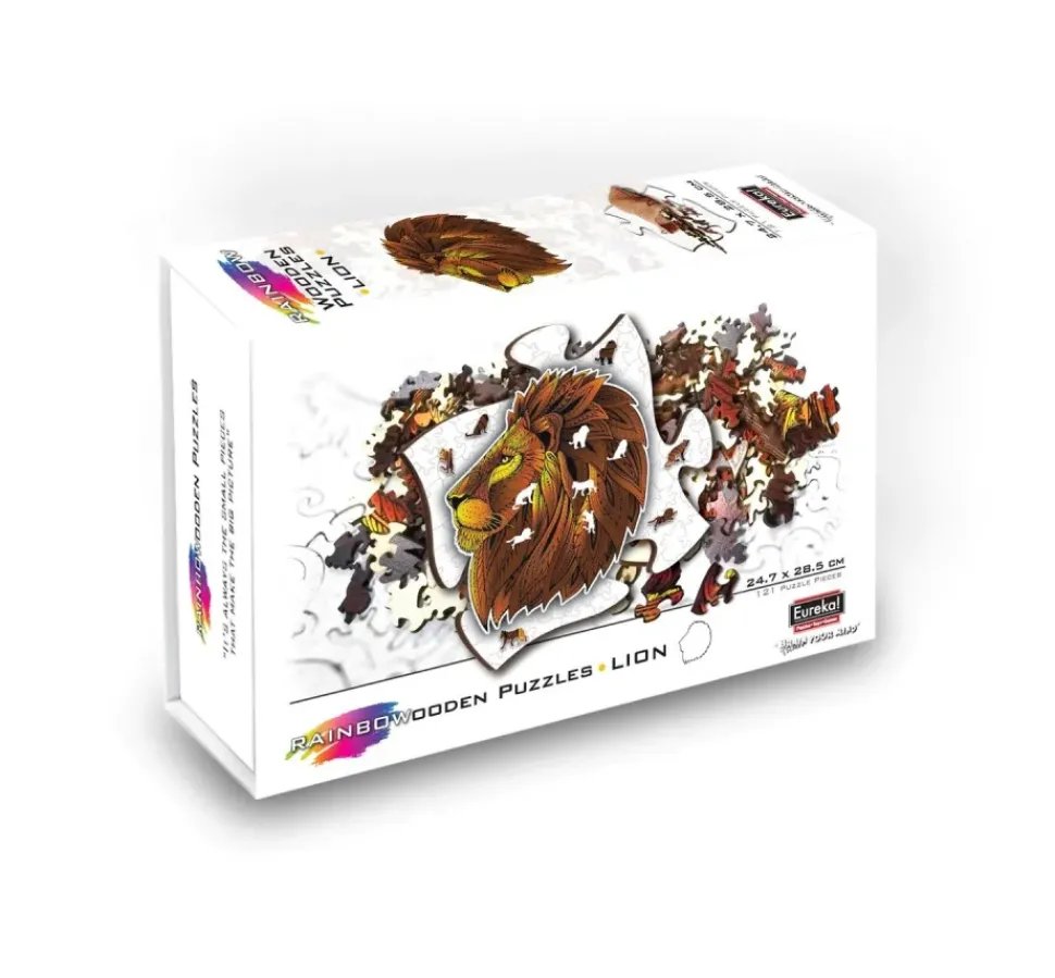 Eureka Regenboog Houten Puzzel Leeuw