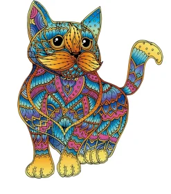 Eureka Regenboog Houten Puzzel Kat