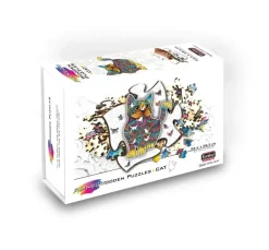 Eureka Regenboog Houten Puzzel Kat