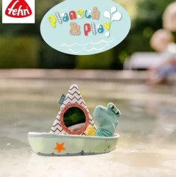 Fehn Badspeelgoed Bootje met Vingerpop Krokodil