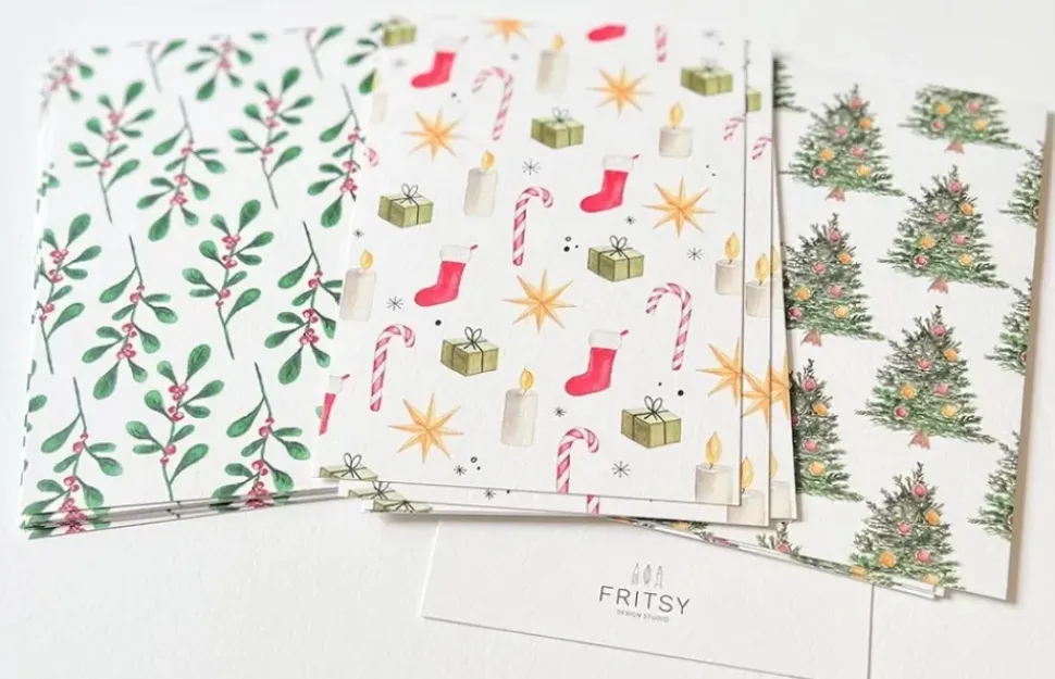 Fritsy Kerstkaart Hulsttakken met Envelop