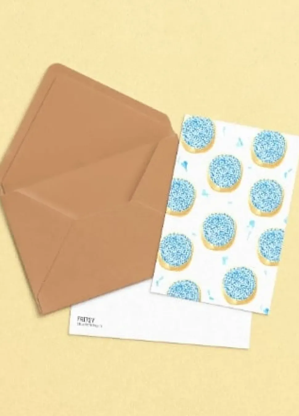 Fritsy Postkaart Beschuit met Muisjes Blauw