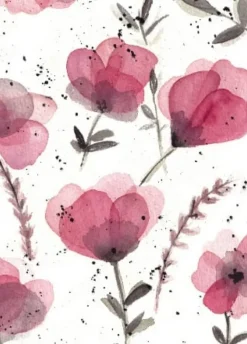 Fritsy Postkaart Paarse Bloemen