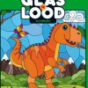 Glas in lood kleurboek Dinosaurus
