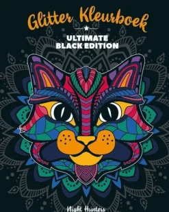 Glitterkleurboek  Ultimate Black Edition - Night hunters