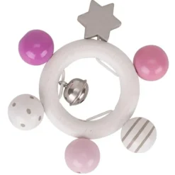 Goki Grijpfiguur Rammelaar Roze Grijs Wit