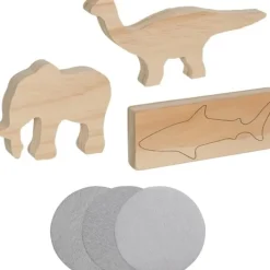 GOKI Houtsnijwerk Dieren DIY Set 3-delig