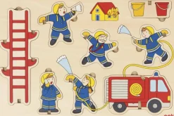 Goki Puzzel Brandweer Staand Hout