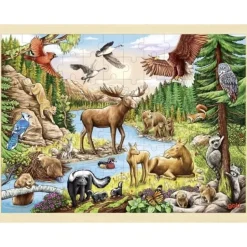 Goki Puzzel Dieren Noord Amerika 96 pcs