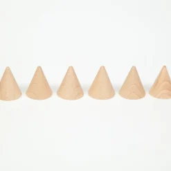 Grapat Houten Cones Natuurlijk set 6-delig 16-149