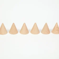 Grapat Houten Cones Natuurlijk set 6-delig 16-149