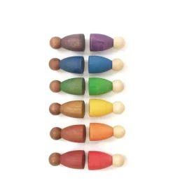 Grapat Houten Poppetjes Dark Warm Nins 18-188B