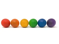 Grapat Houten Regenboog ballen 6-delig 16-126