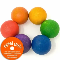 Grapat Houten Regenboog ballen 6-delig 16-126