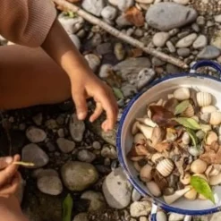 Grapat Mandala Natuurlijk Hout in Zakje 10-delig 22-242