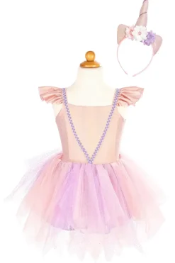 Great Pretenders Shimmer Unicorn Jurk & Diadeem Pink size 5-6