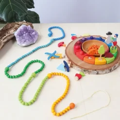 Grimm's Houten Gekleurde Kralen set 480-delig 10270