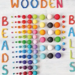 Grimm's Houten Pastel Kralen set 120-delig 10259