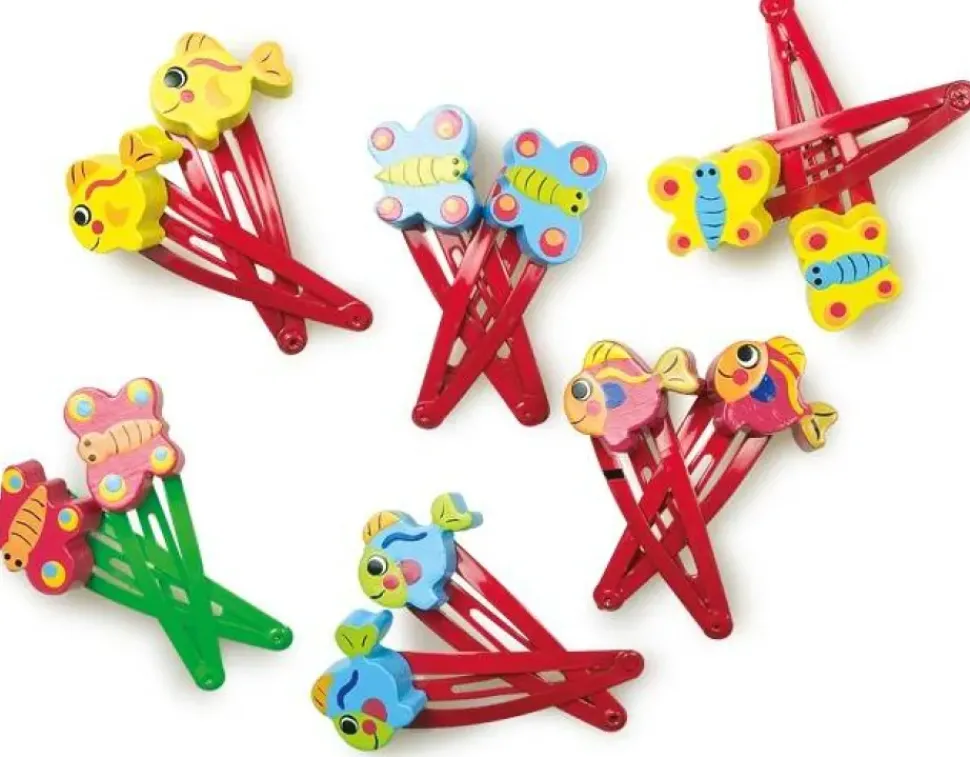 Haarspeld Dieren Set 12-stuks Hout