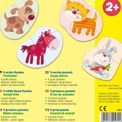 Haba 4 Eerste Puzzels Jonge dieren 2pcs