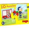 Haba 10 Puzzels Hulpvoertuigen 2pcs