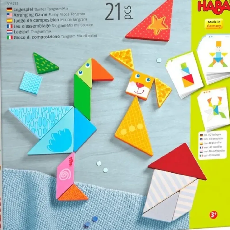Haba Houten Blokken Legspel Kleurrijke Tangrammix