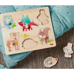 Haba Inlegpuzzel Bosdieren 6pcs