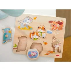 Haba Inlegpuzzel Huisdieren 6pcs