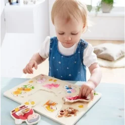 Haba Inlegpuzzel Oma Linda's Dieren 8pcs