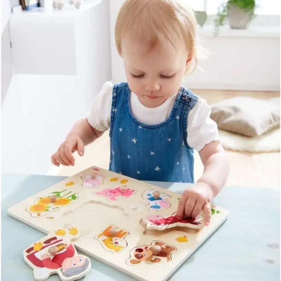 Haba Inlegpuzzel Oma Linda's Dieren 8pcs