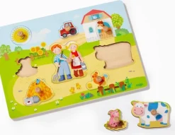 Haba Inlegpuzzel Op de boerderij 8pcs