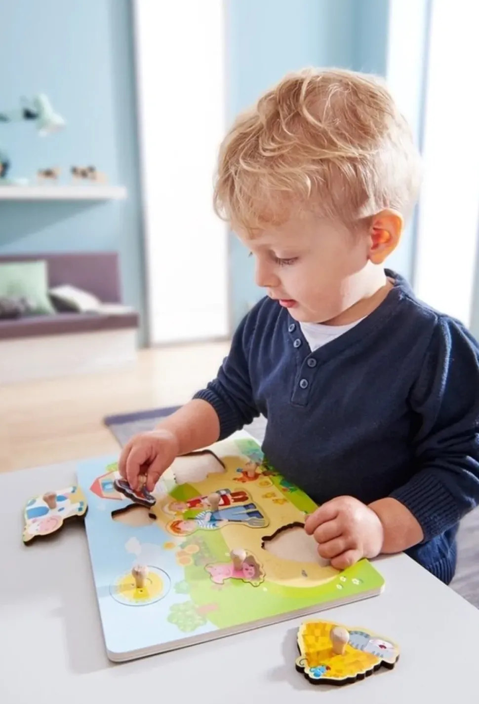 Haba Inlegpuzzel Op de boerderij 8pcs