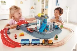 Hape Spoorbaan Uitbreiding Bocht Lang 4-delig