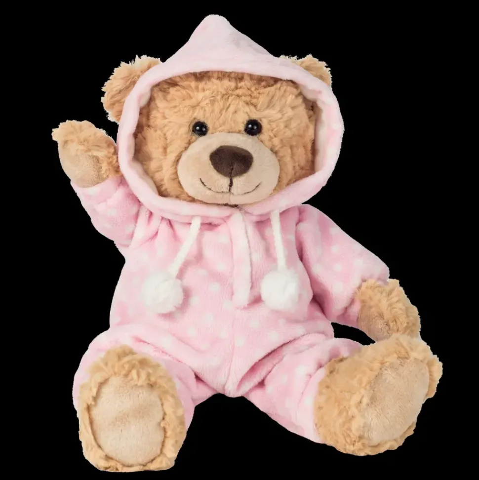 Hermann Teddy Knuffel Beer met Pyjama Roze
