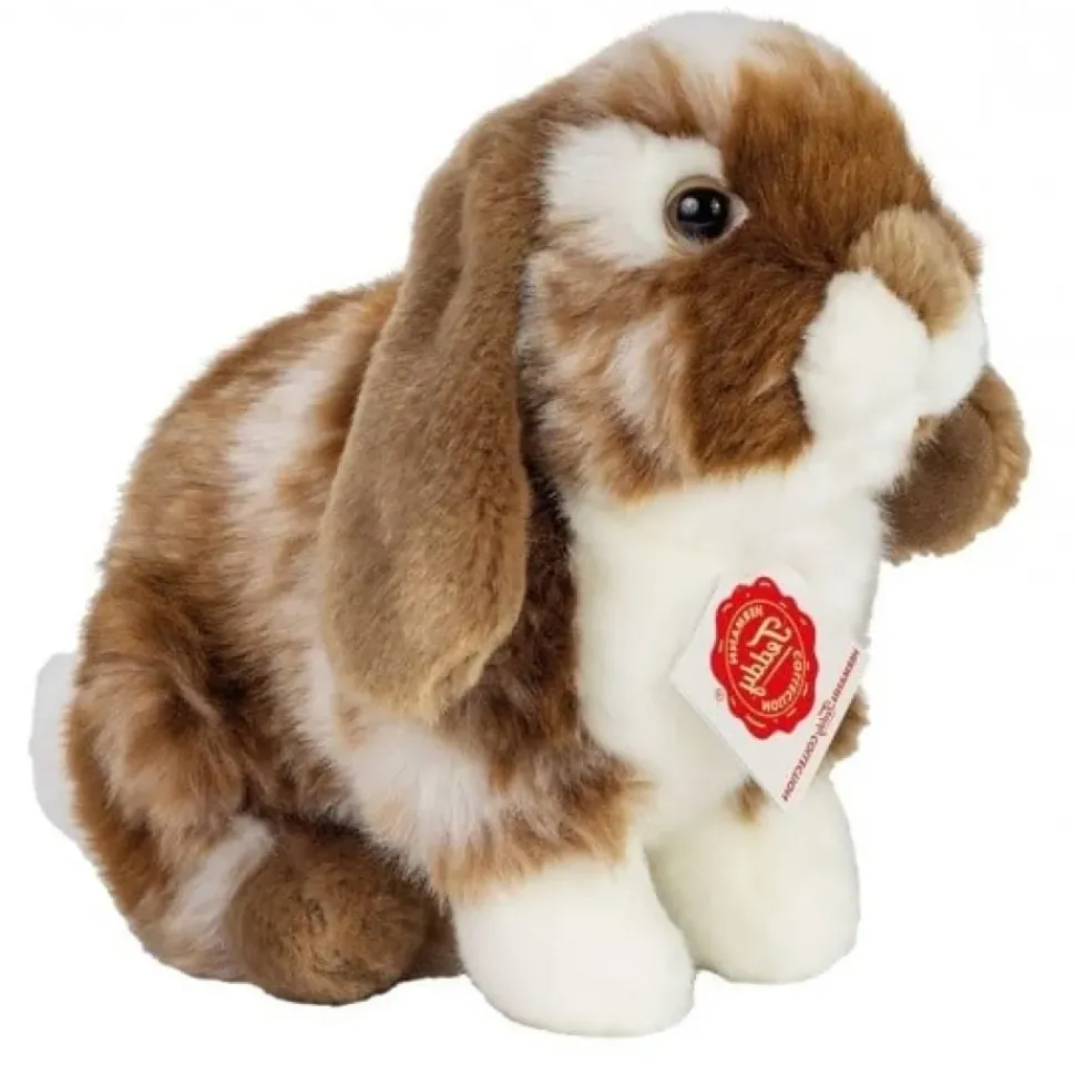 Hermann Teddy Knuffel Haas Zittend Donkerbruin