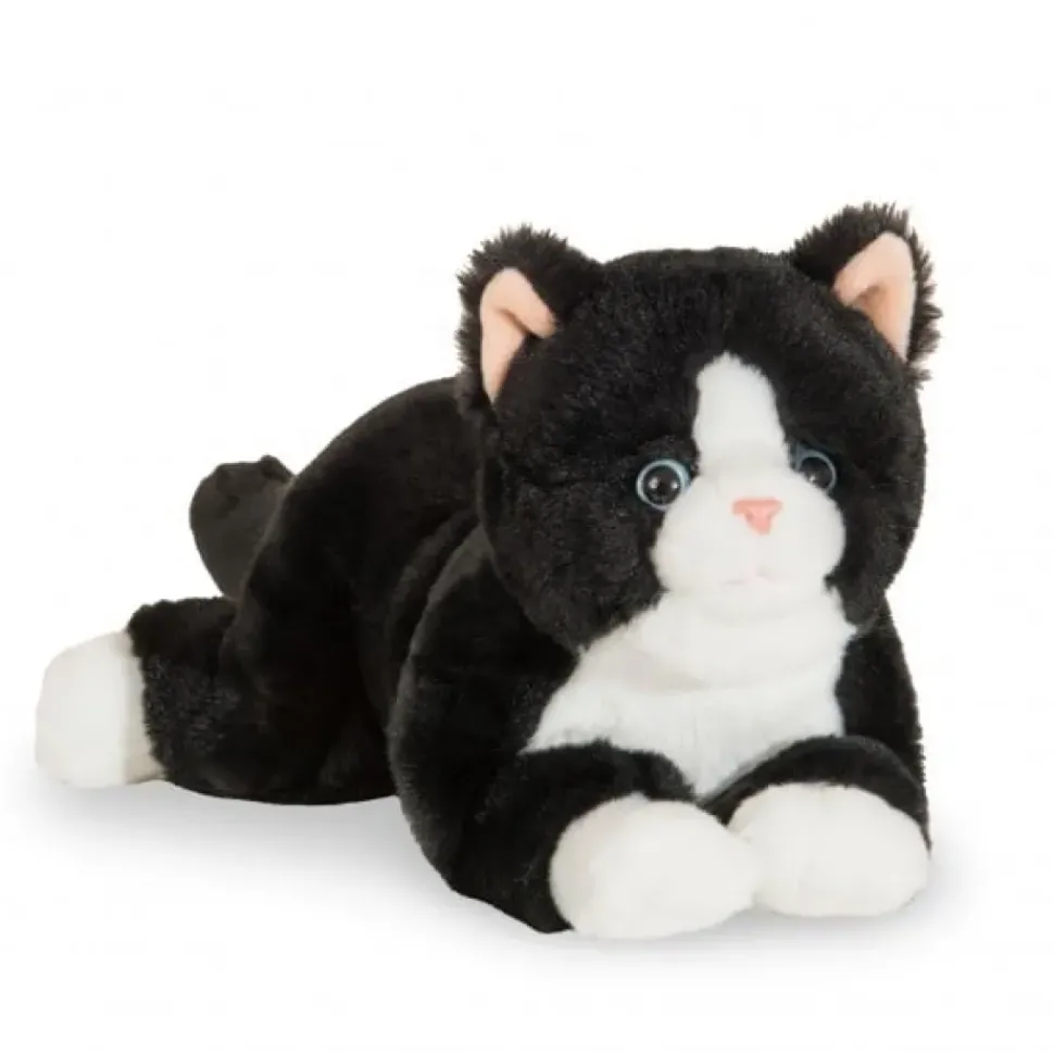 Hermann Teddy Knuffel Kat Zwart 30 cm