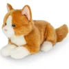 Hermann Teddy Knuffel Kat Rood Liggend 20 cm