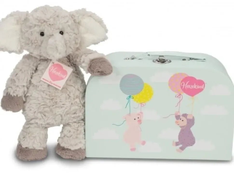 Hermann Teddy Knuffel Olifant Smartie met Koffer