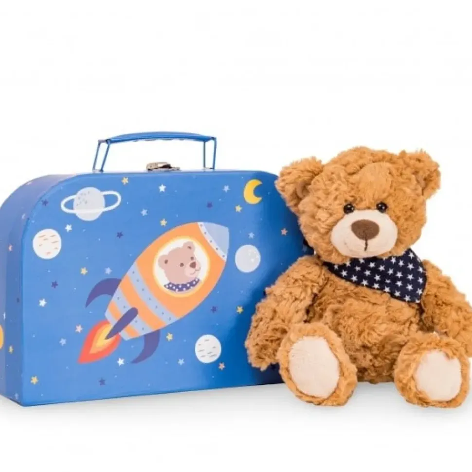 Hermann Teddy Knuffel Teddybeer Ferdi met Koffer