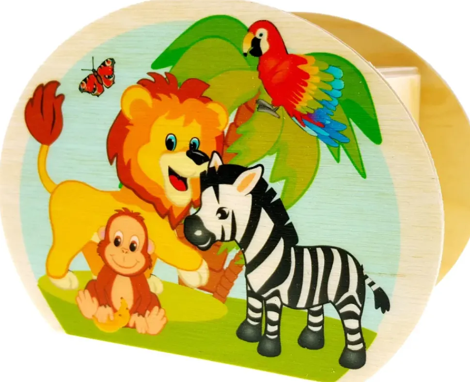 Hess Spaarpot Jungledieren Hout