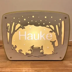 Het Houtlokael Naamlamp Bosdieren Hout