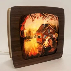 Het Houtlokael Seizoenslamp Premium Walnotenhout Walnut