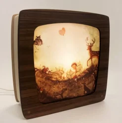 Het Houtlokael Seizoenslamp Premium Walnotenhout Walnut