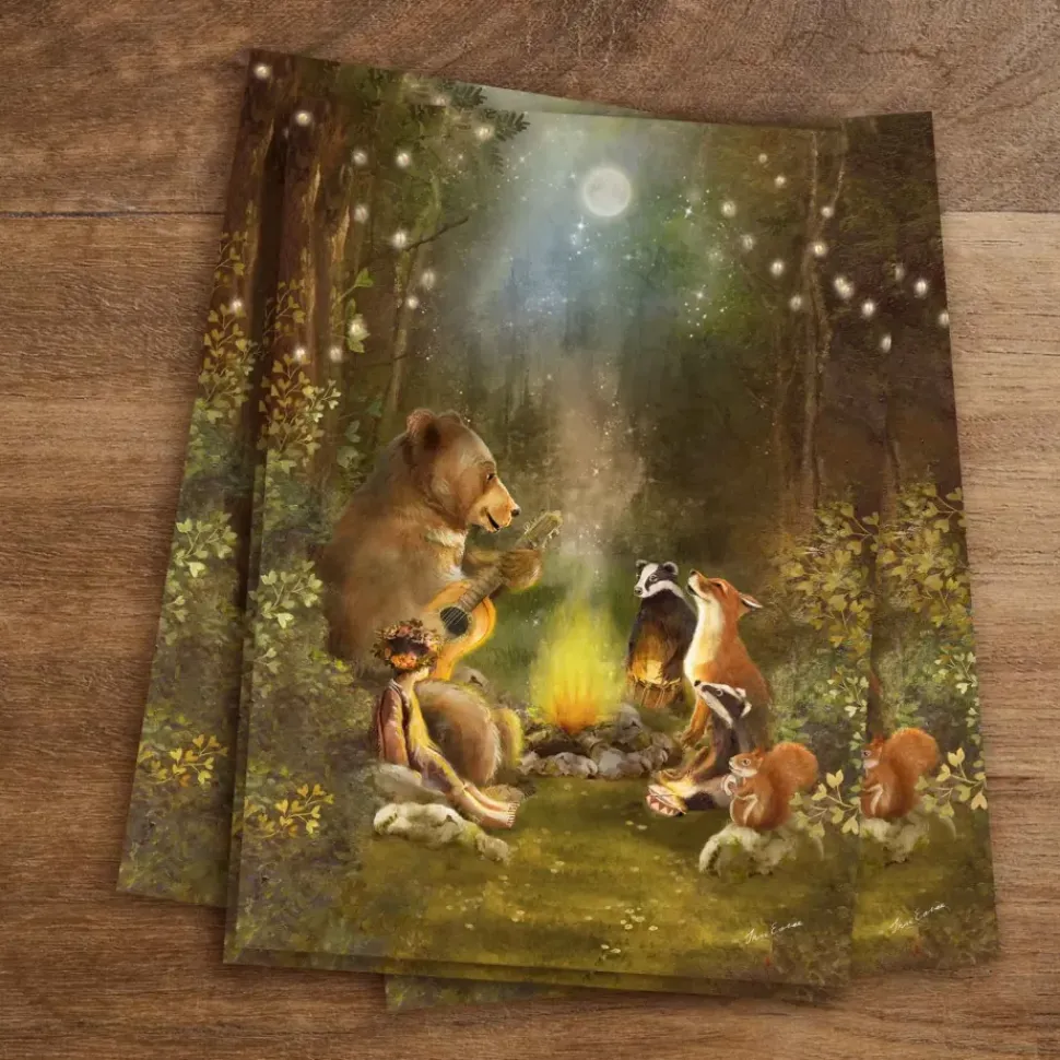 Iris Esther Postkaart Campfire Song