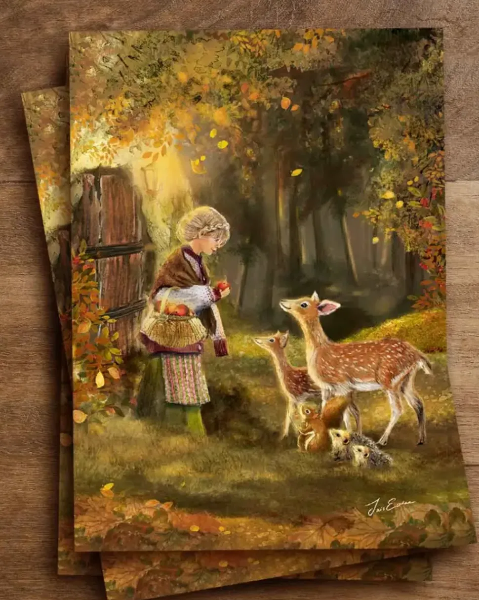 Iris Esther Postkaart Deer Delights