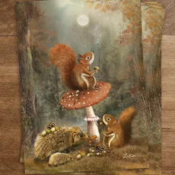 Iris Esther Postkaart Preparing for winter