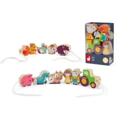 Janod Rijgkralen Boerderij Set Hout